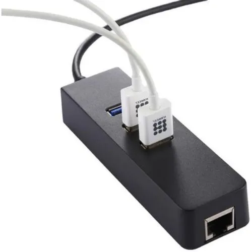 Cabo Hub USB-C 3.1 Para 3 Portas USB 3.0 e Lan RJ45 1000Mbps