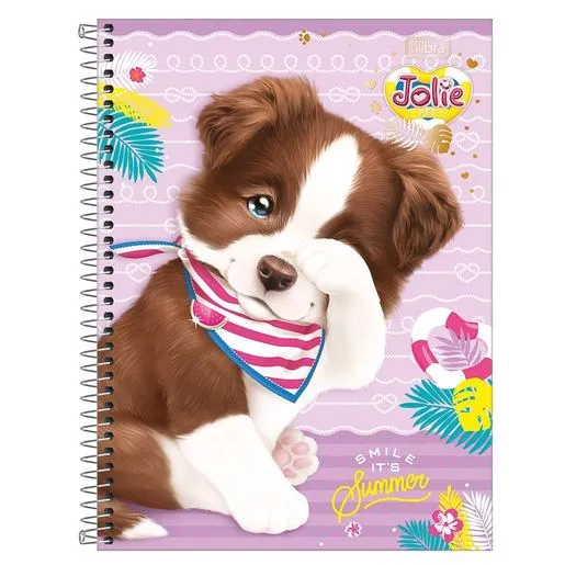 Caderno costurado capa dura Tilibra Jolie 96fls
