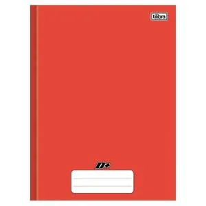 Caderno Tilibra Capa Dura Costurado Universitario Mais + Vermelho 1 Materia 96 Folhas
