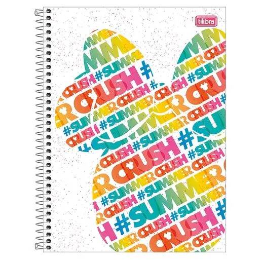 Caderno espiral universitário capa dura 1 matéria Tilibra Minnie Fashion 80fls