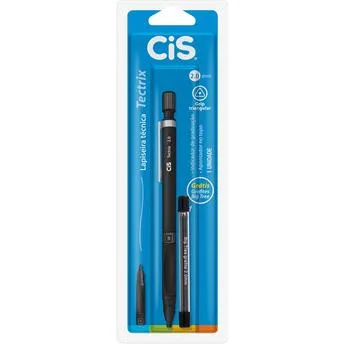 Lapiseira Tectrix preta 2,0mm Grátis grafite Big Tree 1 unidade - Cis