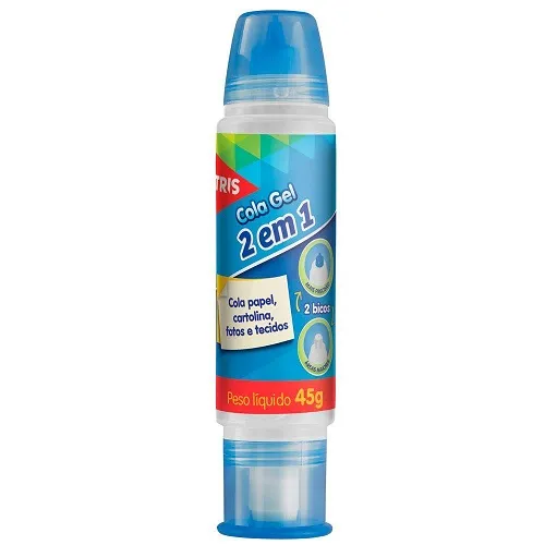 Cola Transparente Gel Tris 2 em 1 Tris 45g