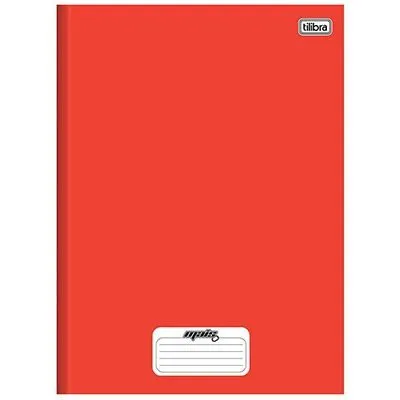 Caderno Tilibra Capa Dura Costurado 1/4 Mais + Vermelho 1 Materia 96 Folhas