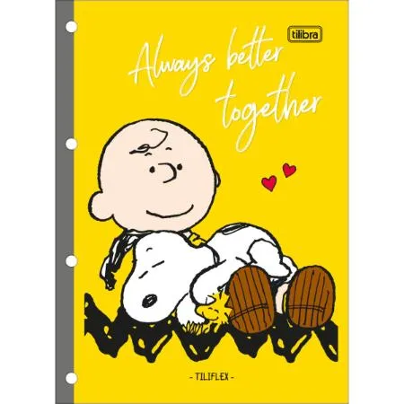 REFIL TILIFLEX PARA CADERNO ARGOLADO UNIVERSITÁRIO SNOOPY 80 FOLHAS
