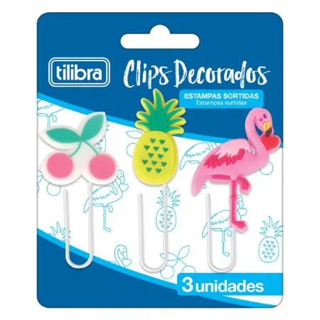 CLIPS DECORADOS 50MM 3 UNIDADES TILIBRA