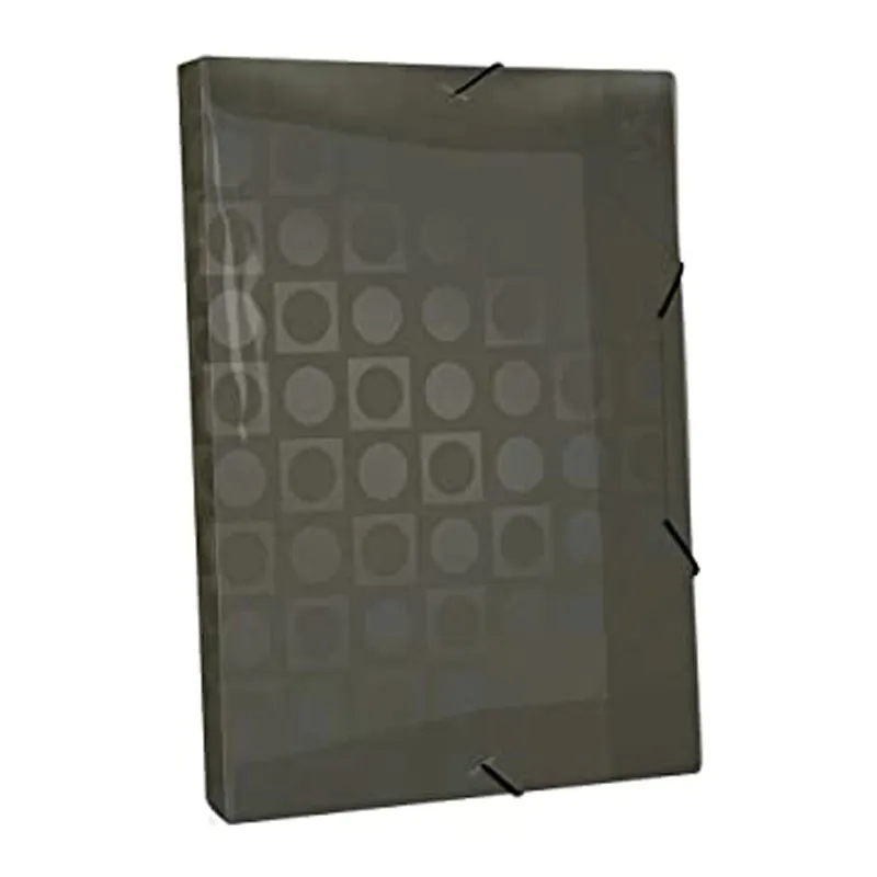 PASTA ABA ELÁSTICA 1/2 OFÍCIO COM LOMBO DE 2 CM FUMÊ VISION