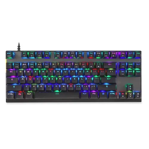 Teclado Mecânico Gamer Motospeed K82 RGB Black, Switch BLUE US.