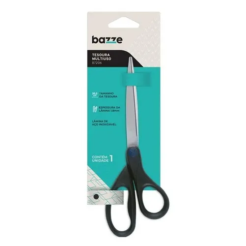 Tesoura Bazze B7206 20,3CM INOX Preta - Summit