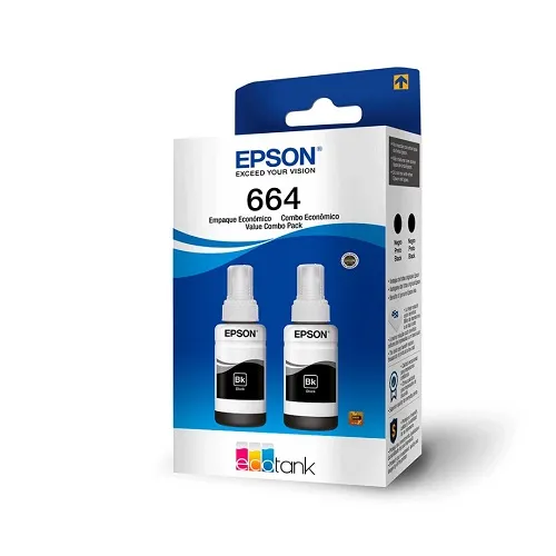 KIT REFIL DE TINTA EPSON T664 PTO C/2