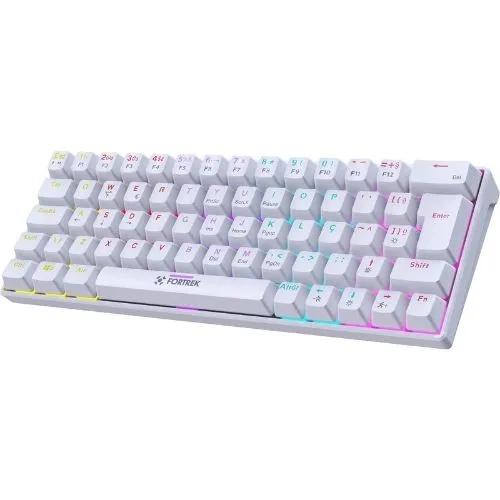 Teclado Mecânico Fortrek Gravity Air Compact Wireless Branco